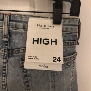 Rag & Bone High Rise Ankle Flare Jeans - New with tags